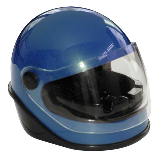 タバコを吸うヘルメット!?　グリーンハウス、単3形電池2本でも駆動するユニークなヘルメット型USB吸煙灰皿