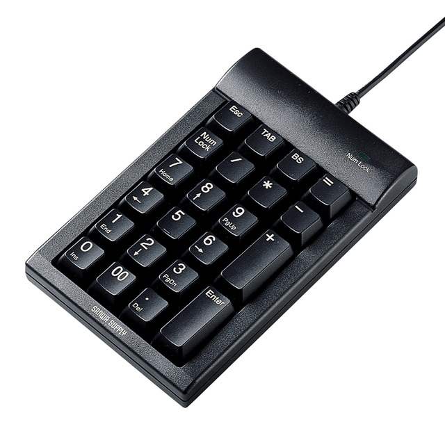 サンワサプライ、USBハブ内蔵の独Cherry製茶軸キースイッチ採用メカニカルテンキー