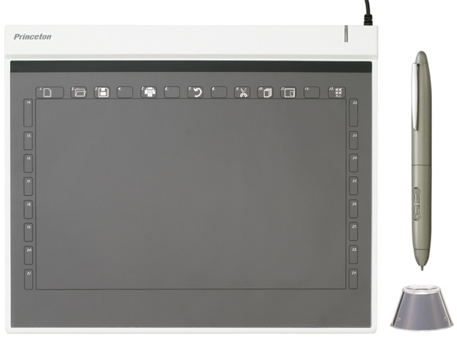プリンストン、厚さ5mmの入力エリアで快適作業を実現するペンタブレット