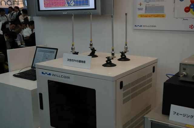 【ワイヤレスジャパン2007 Vol.16】ウィルコム、伝送速度20Mbpsの次世代PHSをデモ