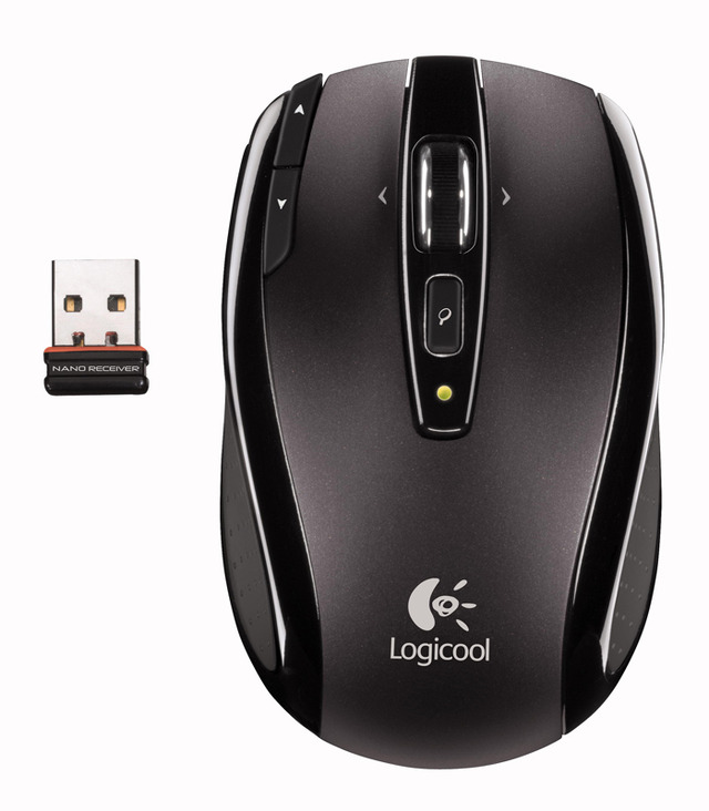 ロジクール、超小型USBレシーバー採用のノートPC向け2.4GHzコードレスレーザーマウス