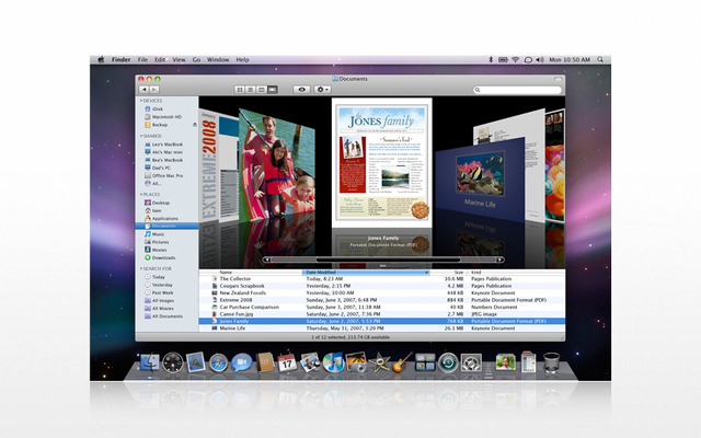 インターフェイスの鬼、Mac OS X LeopardはUIに注目!