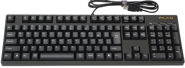 ダイヤテック、PS/2接続で108全キー同時押しが可能! 黒軸/茶軸キーボード