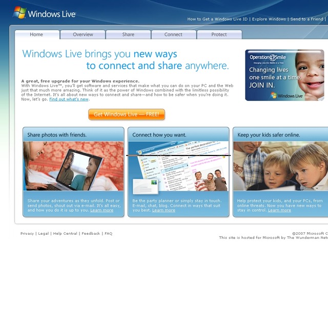米Microsoft、Windows Liveを全世界で正式にサービスイン