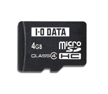 アイ・オー、携帯電話で大容量メモリを実現するmicroSDHCカード——4GBで1万円