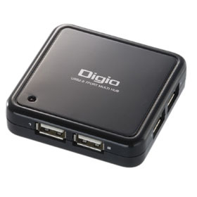 コンパクトサイズのUSB2.0ハブ——7ポート搭載