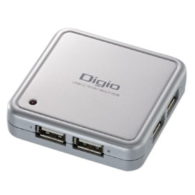 コンパクトサイズのUSB2.0ハブ——7ポート搭載