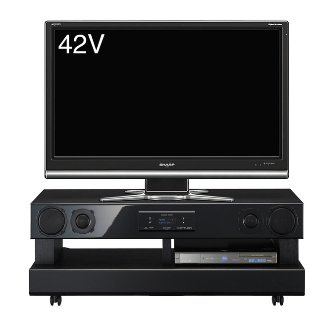 シャープ、42V型/37V型AQUOS向けラック型シアターシステム——1ビットデジタルアンプ内蔵
