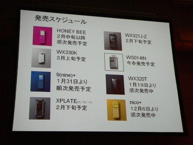 ウィルコム2008年春モデル発表——Operaブラウザ、デコラティブメール、中国でも使えるPIMカードなど