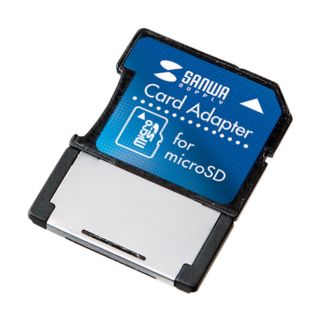 厚さ2mm！　microSD用アダプタ兼USBカードリーダー/ライター