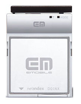 イー・モバイル、7.2Mbps通信対応CFカード型データ通信端末「D01NXII」は3月29日発売