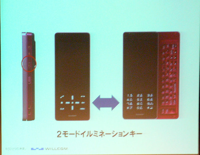 「ガラパゴスケータイ」にしない！——ウィルコム新型端末「03」発表
