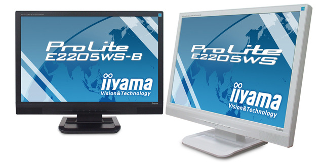 iiyama、グレアパネル搭載の22型ワイド液晶ディスプレイ——HDCP対応HDMI端子を装備