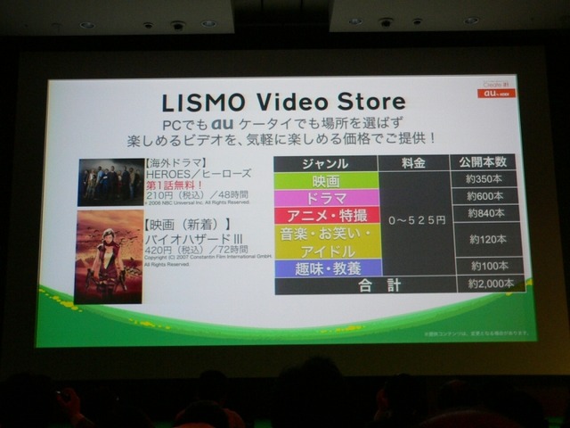 キーワードはSports、Change、Video——au、2008年夏の新製品&新サービスを発表