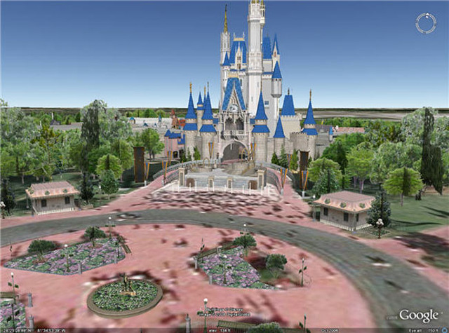 Google Earth、米オーランド・ディズニーランドのレイヤーを追加