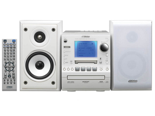 ビクター、メモリ内蔵CD/MDコンポ「Memory COMPO」の新モデル——携帯音楽プレーヤー「alneo V」との連携も