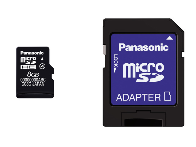 松下、転送レート最大5MB/秒の8GB microSDHCカード