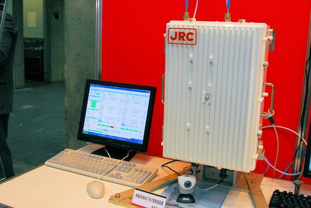 【CATVショー2008 Vol.1】日本無線、25GHz帯をバックボーンに利用したWiMAXを展示