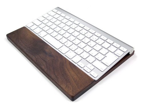 Apple Wireless Keyboard専用の天然木パームレスト付きトレイ