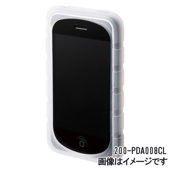 サンワ、iPhone 3G対応のシリコンケース——液晶画面保護フィルム付き