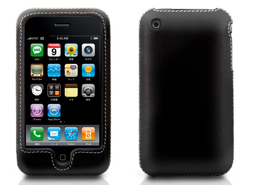 iPhone 3G専用の保護ケース4製品——ゴールド/シルバーのフック付きレザーケースなど