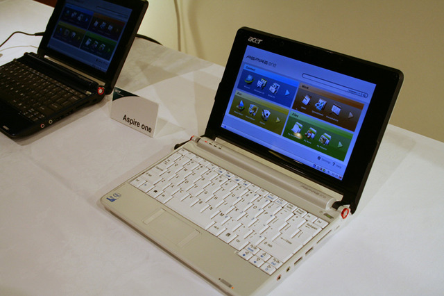 エイサー、NetBook「Aspire one」を日本でも！8月中旬発売でWindows XP SP3搭載