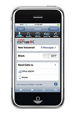 日本アバイア、iPhone 3G対応のFMCアプリ「Avaya one-X Mobile for iPhone」