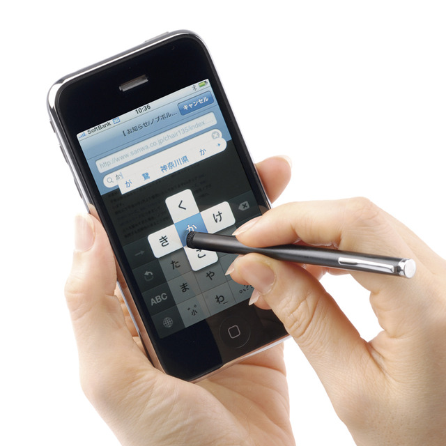 サンワサプライ、超軽量導電スポンジ採用のiPhone 3G用タッチペン