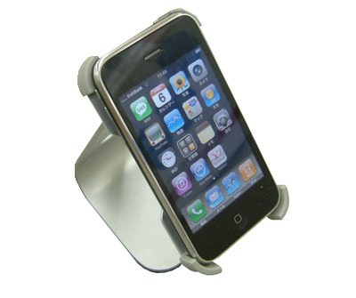 iPhone 3GやiPod touchで動画などをゆっくり鑑賞できる専用アルミ製スタンド