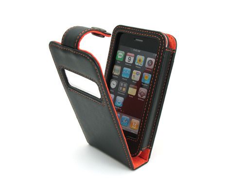 レイ・アウト、追加バッテリ内蔵のiPhone 3G専用高級レザージャケット