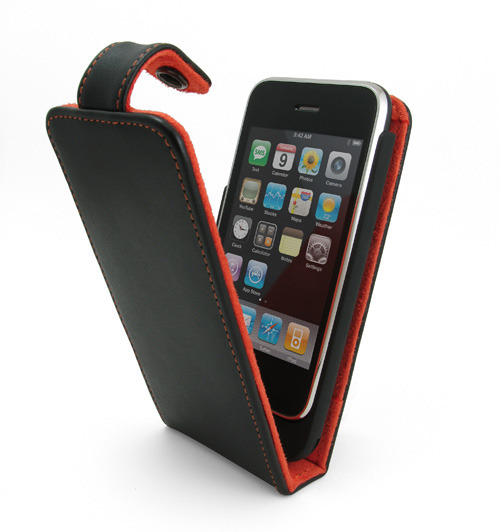 レイ・アウト、追加バッテリ内蔵のiPhone 3G専用高級レザージャケット