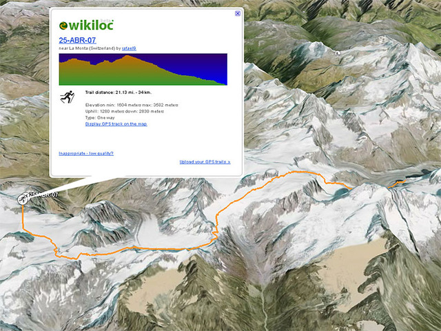 米Google、Google EarthにGPSデータ共有サービス「Wikiloc」のGPSデータレイヤーを追加