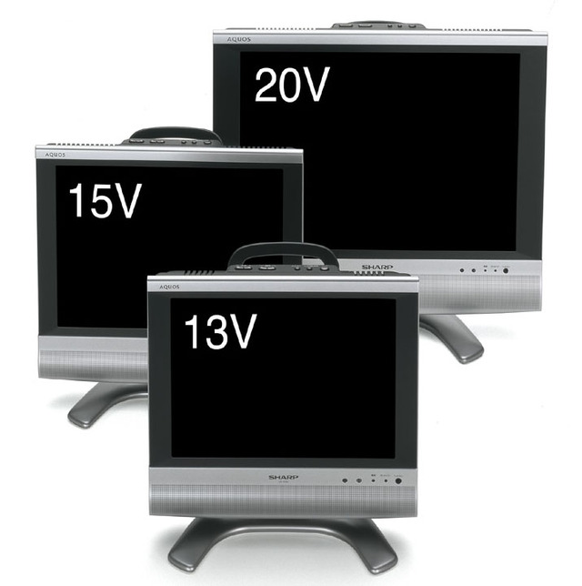 シャープ、500cd/m2の20V型/15V型/13V型液晶TV「AQUOS」