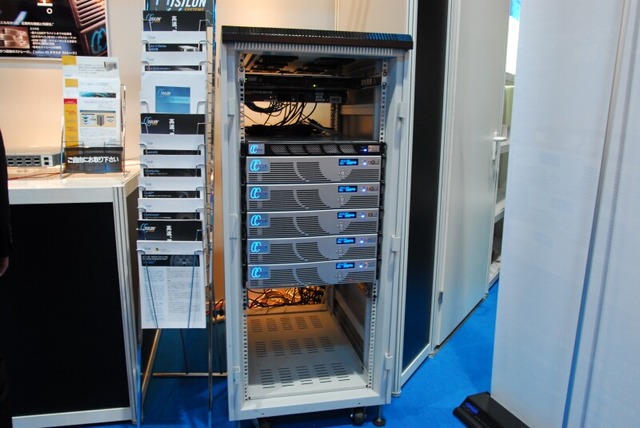 【Inter BEE 2008 Vol.4】アイシロン、新製品で4本のハイビジョン映像同時伝送をデモ!