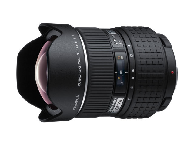 オリンパス、デジタル一眼専用レンズ「ZUIKO DIGITAL ED7-14mm F4.0」の発売日などを発表