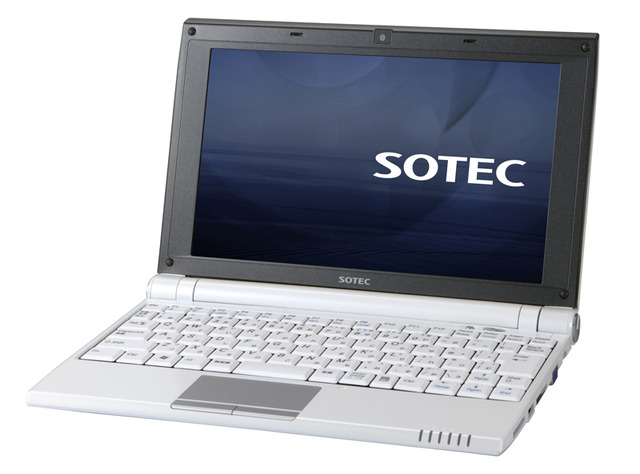 「SOTEC」ブランドの10.1V型ワイド液晶搭載ミニノートPCが12,000円値下げ——HDDも100GBに無料増量