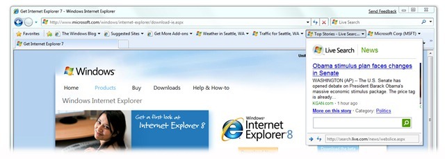 RSSより簡単で使いやすい? —— Internet Explorer 8の「Web Slice」機能とは