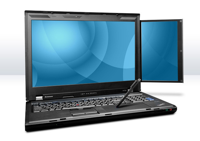 レノボ、モバイルワークステーションとして業界初をうたうデュアル・ディスプレイ搭載の17V型ノートPC