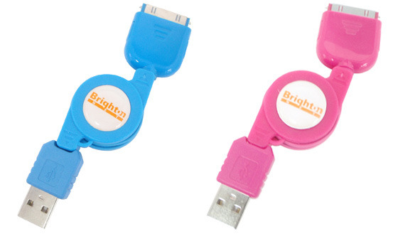 ブライトンネット、見た目がキュートなiPod用充電＆データ通信ケーブル
