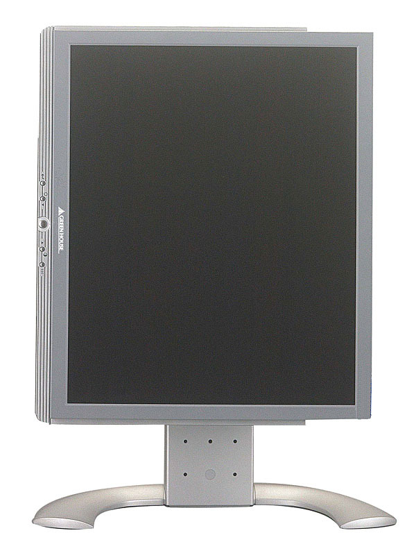 グリーンハウス、画面を90度回転できる縦型表示機構搭載の17型液晶ディスプレイ