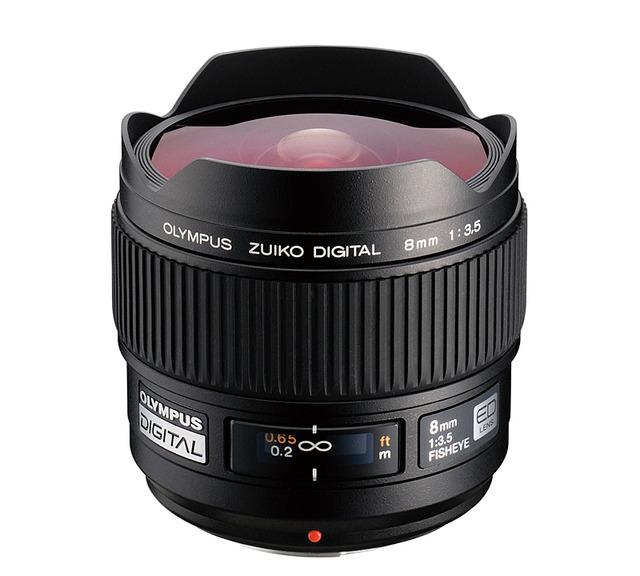 オリンパス、E-1/E-300用魚眼レンズ「ZUIKO DIGITAL ED 8mm F3.5 Fisheye」を発表