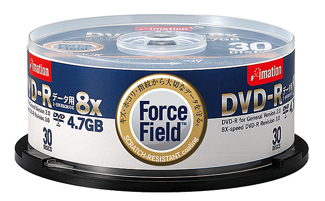 イメーション、記録面にハードコート処理を施した8倍速DVD-R/52倍速CD-R