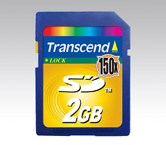 トランセンド、150倍速SDメモリーカードの2Gバイトモデル