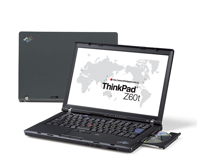 レノボ、同社初のワイド液晶搭載ノートPC「ThinkPad Z60t/Z60m」　CFRP採用モデルも
