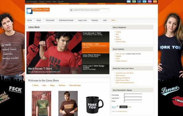 Linuxギークのためのオンラインショップ「Linux.com Store」開店