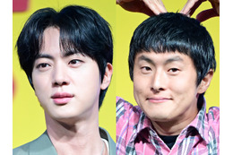 「顔がホットクみたい…」BTS・JINとの記念写真に自虐コメント？バラエティ番組共演者のSNS投稿が話題