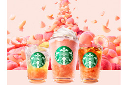 スターバックス、桃づくしの新商品発売！フラペ、ソーダ、ティーの3種が24日より登場