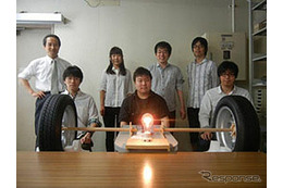 豊橋技科大、電化路面からタイヤへの送電実験に成功