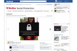 マカフィー、Facebook上の写真を保護するアプリ「ソーシャル プロテクション」公開