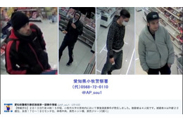万引きをとがめられて店員に暴行した若者4人組の防犯カメラ画像……愛知県警